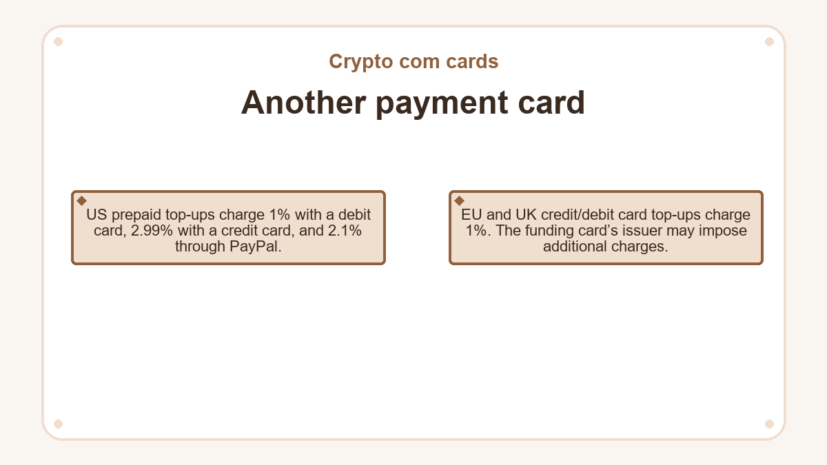 Visual outline: Crypto com cards: Another payment card
